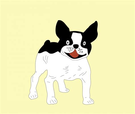 dog cartoon french bulldog  stock photo public domain pictures