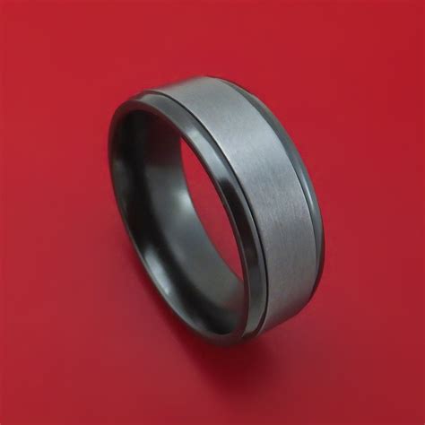 Tantalum and Black Titanium Band Custom Made Ring – Stonebrook Jewelry