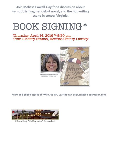 Book Signing - Melissa Powell Gay