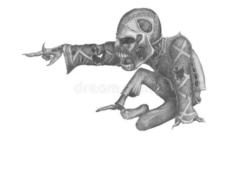 alarmed  undead stock illustration illustration  bone
