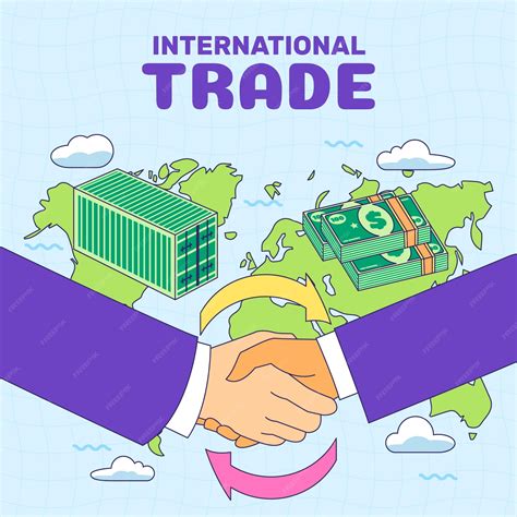 Premium Vector | Hand drawn international trade illustration