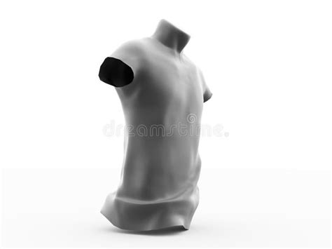 Silver T Shirt Concept Rendered Isolated on White Stock Illustration ...