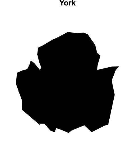 york blank outline map  vector art  vecteezy