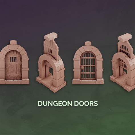 3D Printable Dungeon Door by Artificers_Mini