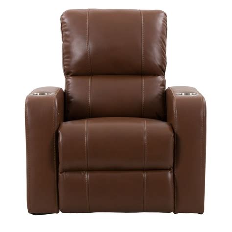 Corliving Home Theater Single Power Recliner with Stainless Steel Cup ...