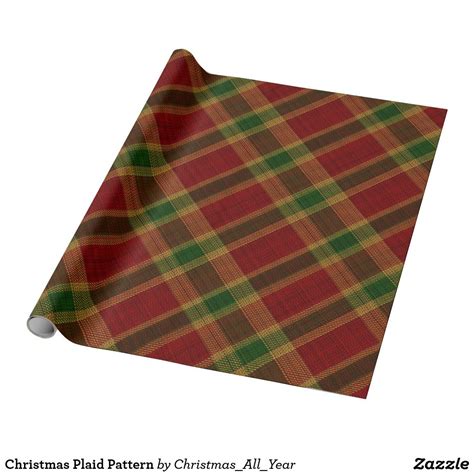 Christmas Plaid Pattern Wrapping Paper | Holidays 2024 | Zazzle