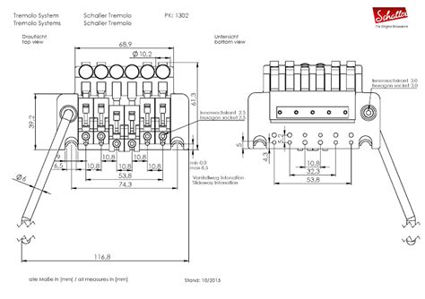 schaller tremolo   mm gold  guitar tools