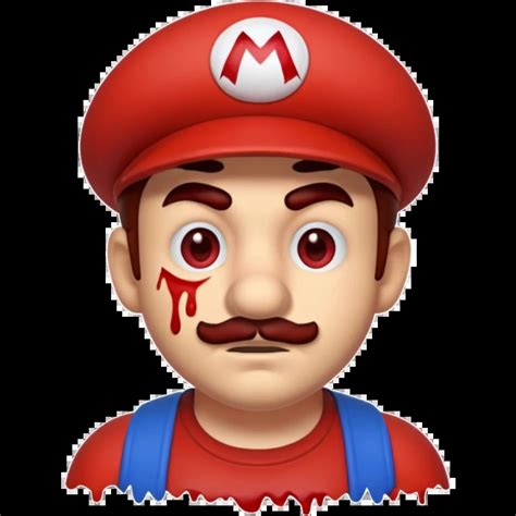 mario blood   face emoji ai emoji generator