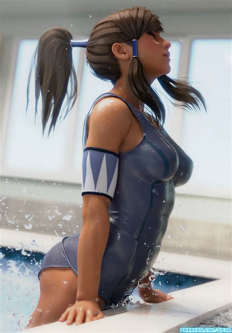 Wallpaper : The Legend of Korra, ponytail, one piece swimsuit, big