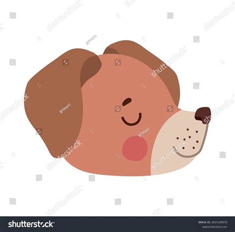 pup face representation  white stock vector royalty