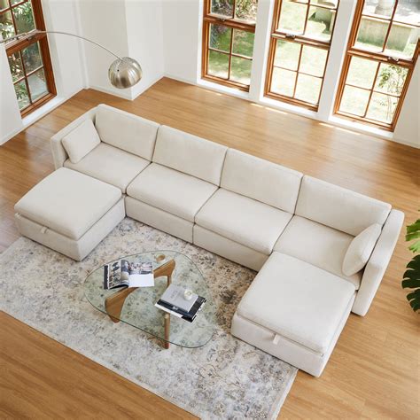 Amazon.com: Merax Modern Large U-Shape Sectional Sofa Set, 2 Large