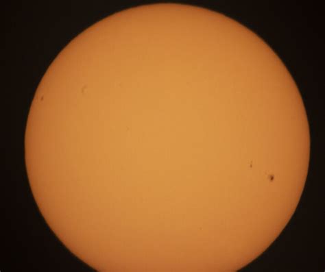 Sun through a homemade solar filter - Sky & Telescope - Sky & Telescope