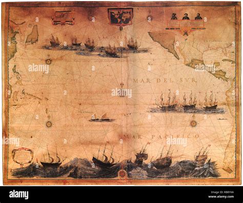 map   pacific  stock photo alamy