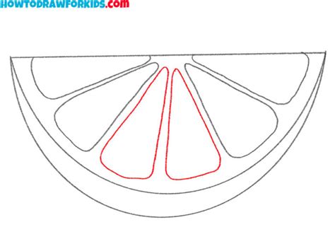 how to draw a lemon slice