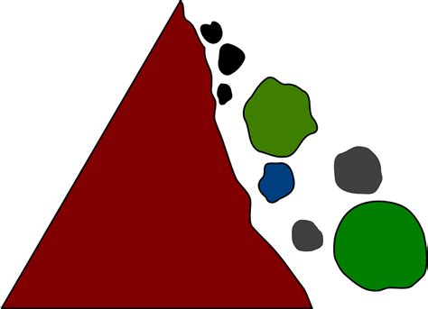 Falling rocks - Free vector clipart images on creazilla.com