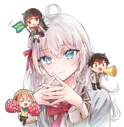 alisa mikhailovna kujou, suou yuki, kuze masachika, and mariya