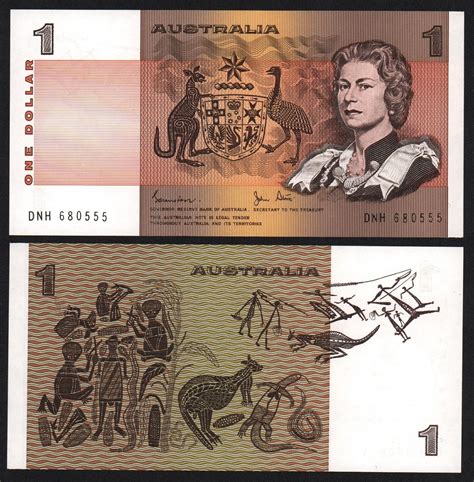 Банкнота Австралия 1 доллар 1983 год UNC! - Значки и знаки