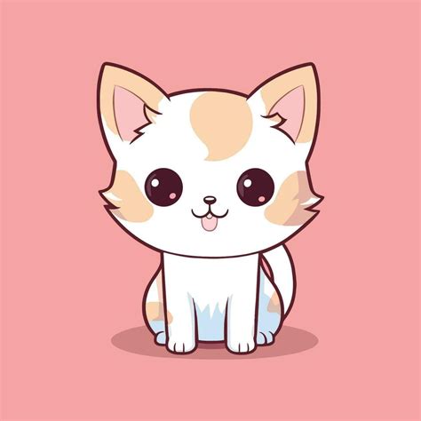 chibi neko drawing kawaii chibi cat cut  stock images pictures
