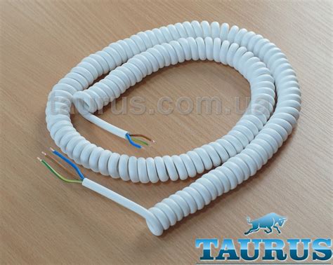 Купити Кабель спіральний білий довгий Long White з заземленням. Довжина ...