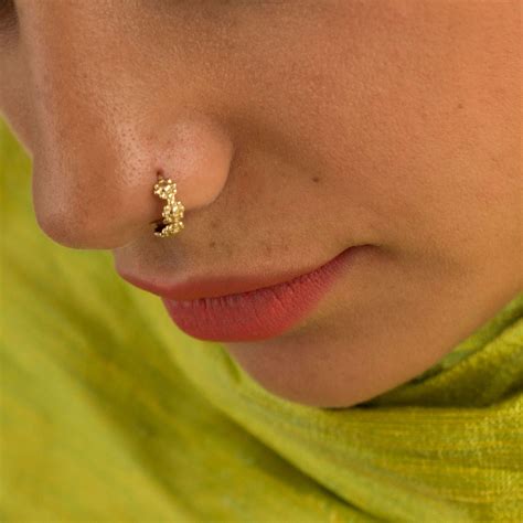 Gold Nose Ring Rose Gold Nose Ring Nose Hoop Tribal | Etsy