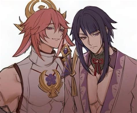 yae miko & raiden genderbend | Genderbend, Character design, Cute anime ...