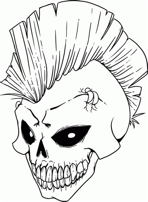 Skull Printable Coloring Pages - Coloring Home