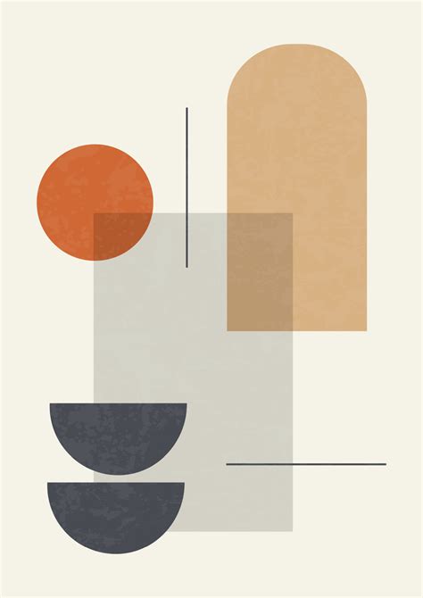 minimalistic abstract balanced elements poster modern aesthetic