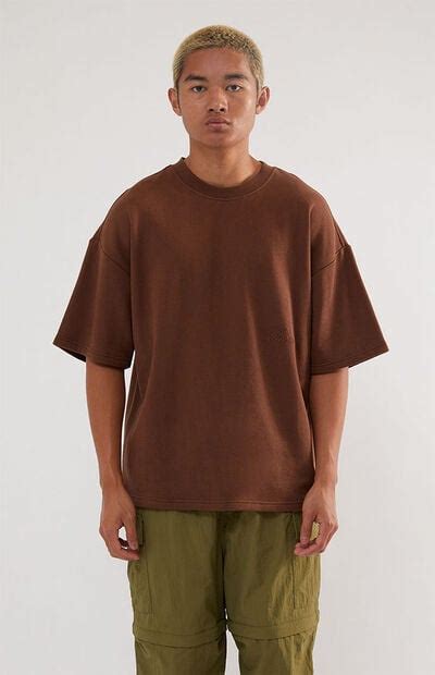 Pacsun Dark Brown Dive Fleece T-Shirt | Pacsun