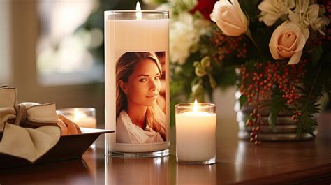 premium photo remembrance  memory candle