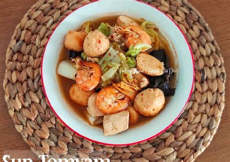 Resep Sup Tomyam Bakso Seafood oleh Fadiah Dina ( Lapak Bu'din ) - Cookpad