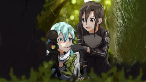 Wallpaper : anime, Sword Art Online, Kirigaya Kazuto, Sinon Sword Art