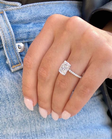 Rare Cushion Cut Solitaire Engagement Ring – Ascot Diamonds