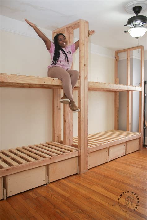 renter friendly built  bunk beds part  simply handmade studios