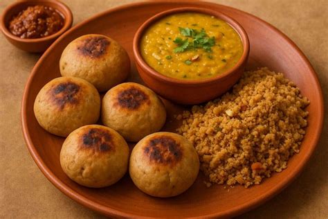 rajasthani dal baati churma recipe ghara btha  rajasathana ka shaha savatha