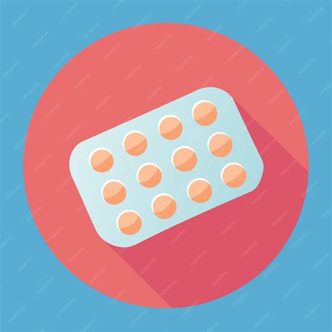 Minimalist vector of birth control pills in a circular blister pack