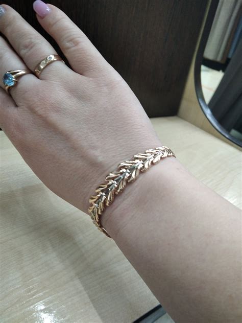 Золотой браслет JASMİNE JEWELLERY: розовое золото 585 пробы — купить в ...