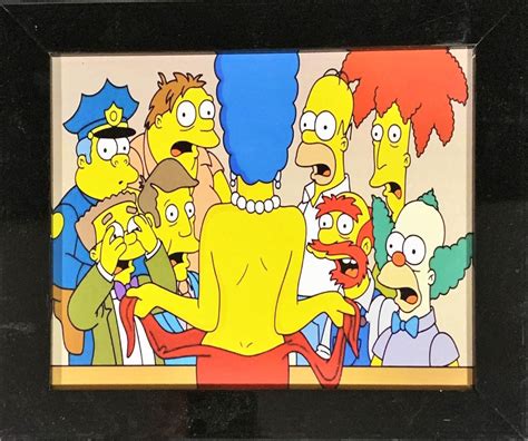 Quadro com Moldura Naked Marge: Os Simpsons - (24x29) - Toyshow Tudo de 