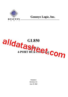 GL850 Datasheet(PDF) - List of Unclassifed Manufacturers