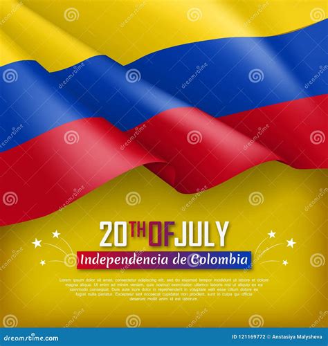 Illustration of Independence Day of Colombia Stock Vector