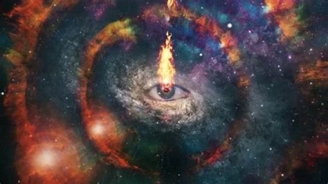 eternal fire  vivid universe stars  stock video pond