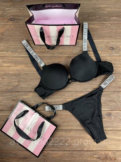 Купить Комплект черного женского нижнего белья Victoria`s Secret Модель ...