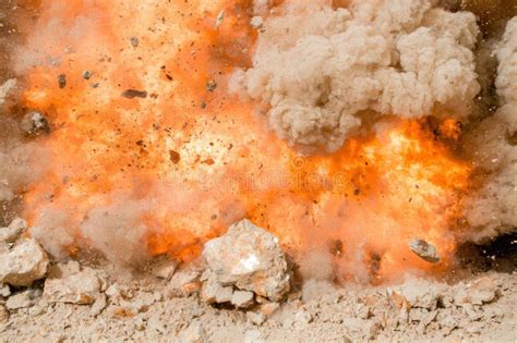 dramatic explosion  smoke  fire stock illustration