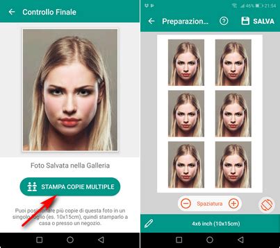 realizzare foto tessera  android  windows comunicazione pc