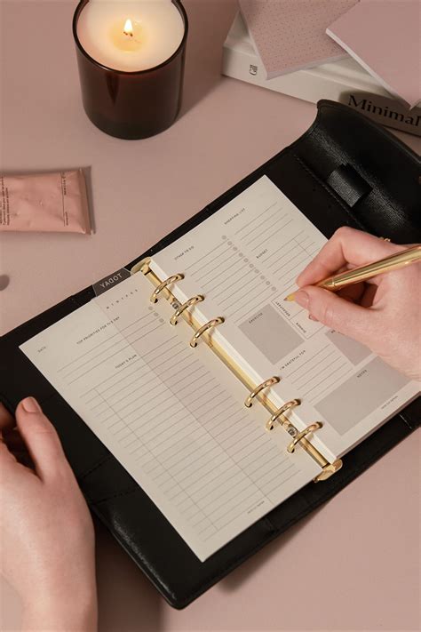 agenda ring binder wallet organiser apersonal size daily planner