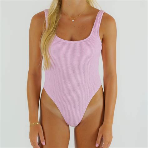 The Elizabeth One-Piece Swimsuit (Soft Pink) – Motier Lafayette