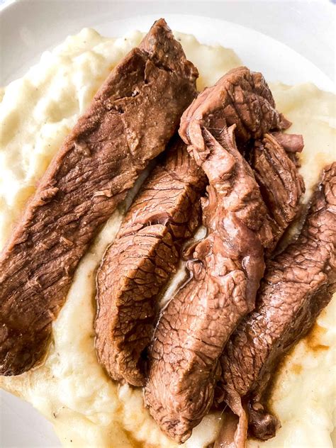 This crockpot sirloin steak is seasoned to perfection and you can just