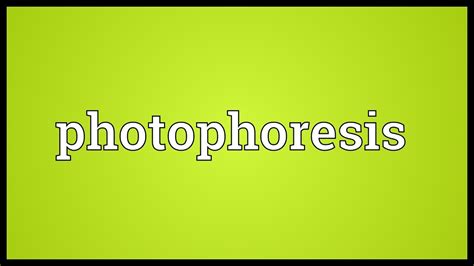 Photophoresis Meaning - YouTube