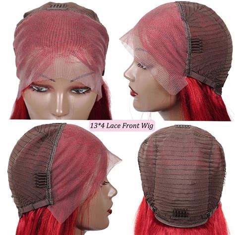 Bright Red Colored Wigs 100% Human Hair – SULMY