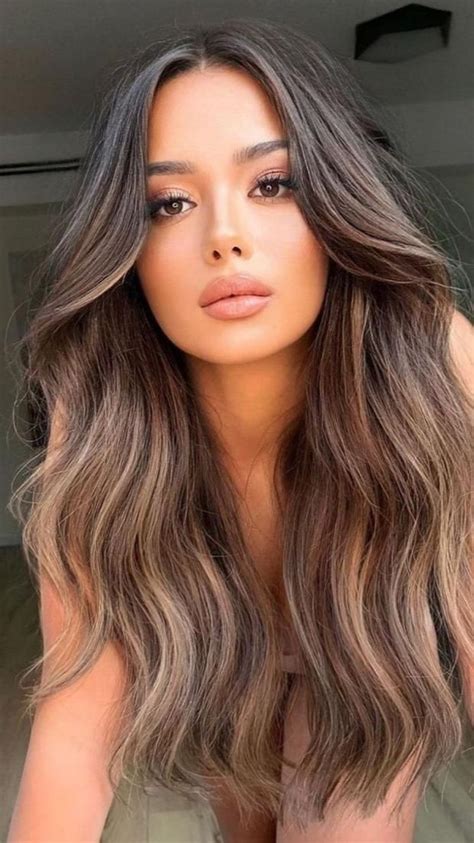 Summer Hair Color for Brunettes, Cute Summer Balayage Look Inspo ...