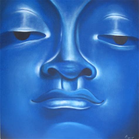 Bali Painting » Buddha Painting » Blue Buddha - Bali Painting ...